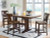 Ashley Anixburg Light Brown Dark Brown Counter Height Dining Table and 4 Barstools