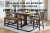 Ashley Anixburg Light Brown Dark Brown Counter Height Dining Table and 2 Barstools and 2 Benches