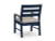Ashley Mabry Shores Navy Blue Driftwood Outdoor Dining Table and 6 Chairs