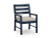 Ashley Mabry Shores Navy Blue Driftwood Outdoor Dining Table and 6 Chairs P587/625/601A(2)/602A