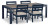 Ashley Mabry Shores Navy Blue Driftwood Outdoor Dining Table and 4 Chairs