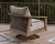 Ashley Francis Beach Natural Gray Outdoor Sofa with 2 Lounge Chairs