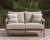 Ashley Francis Beach Natural Gray Outdoor Sofa and Loveseat with Coffee Table