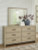 Ashley Calmoro Gray Queen Bookcase Bed with Mirrored Dresser