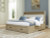Ashley Calmoro Gray King Bookcase Bed with Mirrored Dresser and Nightstand