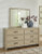 Ashley Calmoro Gray California King Bookcase Bed with Mirrored Dresser and Nightstand