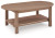 Ashley Cliffs Beach Driftwood Outdoor Sofa and Loveseat with Coffee Table