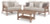 Ashley Cliffs Beach Driftwood Outdoor Sofa and Loveseat with Coffee Table