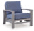 Ashley Dillon Beach Blue Gray Outdoor Sofa with 2 Lounge Chairs
