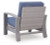 Ashley Dillon Beach Blue Gray Outdoor Sofa with 2 Lounge Chairs P418/838/820(2)