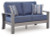 Ashley Dillon Beach Blue Gray Outdoor Sofa and Loveseat with Coffee Table