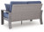 Ashley Dillon Beach Blue Gray Outdoor Sofa and Loveseat