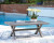 Ashley Dillon Beach Blue Gray Outdoor Sofa and 2 Chairs with Coffee Table