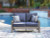 Ashley Dillon Beach Blue Gray Outdoor Loveseat with Cushion