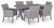 Ashley Dillon Beach Gray Outdoor Dining Table and 6 Chairs P418/625/601A(3)