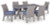 Ashley Dillon Beach Gray Outdoor Dining Table and 6 Chairs P418/625/601A(3)