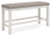 Ashley Robbinsdale Antique White Counter Height Dining Table and 4 Barstools and Bench