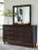 Benchcraft Dantenton Merlot Dresser and Mirror