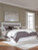 Ashley Raechalla White Gray King Upholstered Panel Headboard
