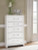 Ashley Raechalla White Chest of Drawers