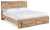 Ashley Hyanna Tan Brown Queen Panel Storage Bed, Dresser, Mirror and 2 Nightstands