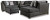 Ashley Reidshire Steel 3-Piece Sectional with Ottoman