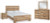 Ashley Hyanna Tan Brown Queen Panel Bed, Dresser, Mirror and Nightstand