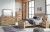 Ashley Hyanna Tan Brown Full Panel Bed, Dresser, Mirror and Nightstand