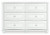 Ashley Maylilly White Full Upholstered Panel Storage Bed, Dresser and Chest
