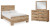 Ashley Hyanna Tan Brown Full Panel Bed, Dresser and Mirror