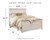Ashley Willowton Whitewash Queen Panel Bed with Mirrored Dresser and Nightstand