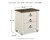 Ashley Willowton Whitewash Queen Panel Bed with Mirrored Dresser and Nightstand