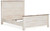 Ashley Willowton Whitewash Queen Panel Bed with Mirrored Dresser and Nightstand