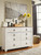 Ashley Willowton Whitewash Queen Panel Bed with Dresser and Nightstand
