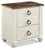 Ashley Willowton Whitewash Queen Panel Bed with Dresser and Nightstand