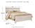 Ashley Willowton Whitewash King Panel Bed with Mirrored Dresser and Nightstand