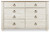 Ashley Willowton Whitewash King Panel Bed with Dresser and Nightstand