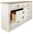 Ashley Willowton Whitewash King Panel Bed with Dresser and Nightstand