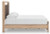 Ashley Hollymount Tan Queen Upholstered Platform Bed, Dresser and Mirror
