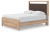 Ashley Hollymount Tan Queen Upholstered Platform Bed and Dresser