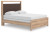 Ashley Hollymount Tan Queen Upholstered Panel Bed, Dresser and Nightstand