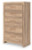 Ashley Hollymount Tan Queen Upholstered Panel Bed, Dresser and Chest