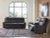 Benchcraft Mackmenville Caramel Reclining Sofa and Reclining Loveseat with Console