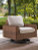 Ashley Angel Island Gray Brown Outdoor Swivel Lounge Chair with Cushion