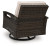 Ashley Drakes Beach Dark Brown Outdoor Swivel Lounge Chair (Set of 2)