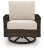 Ashley Drakes Beach Dark Brown Outdoor Swivel Lounge Chair (Set of 2)