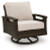 Ashley Drakes Beach Dark Brown Outdoor Sofa with 2 Lounge Chairs