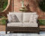 Ashley Drakes Beach Dark Brown Outdoor Sofa and Loveseat with Coffee Table
