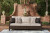 Ashley Drakes Beach Dark Brown Outdoor Sofa and Loveseat with Coffee Table