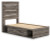 Ashley Urbanoore Brown Gray Twin Panel Storage Bed, Dresser and Nightstand